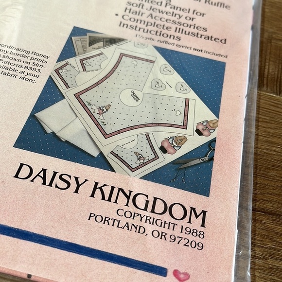 1988 Honey Bunny Kids Designer Collar Kit Daisy Kingdom Country Blue Ducks #5025 - Picture 4 of 9